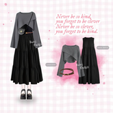 Oneset Dress OOTD Outfit Korean Style - KK198